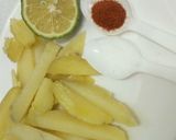 A picture of step 1 of Peri peri Wedges.