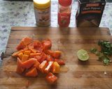 A picture of step 1 of Papaya lemon salad 🥗.