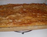 A picture of step 8 of Galaktoboureko.