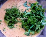 A picture of step 2 of Malabar Spinach-Besan Chilla.