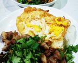 รูปขั้นตอนการทำที่ 3 ของ ข้าวหมูทอดกระเทียม+ไข่ดาว