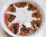 Hình bước làm 1 của món Cháo đậu đỏ cốt dừa (món chay)