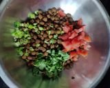 A picture of step 2 of Chana chaat.