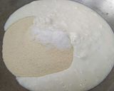 A picture of step 2 of Double Decker Dhokla.