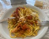 Foto del paso 8 de la receta: Tallarines con Salsa de Tomate, Pollo y Arvejas