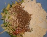 A picture of step 2 of Baisan Wali missi Roti with fries.
