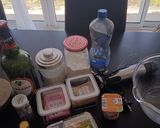 A picture of step 1 of Yogurt sponge cake.