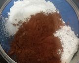 A picture of step 2 of Oreo brownies.