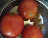 A picture of step 1 of Tomato fennal sweet chutney.