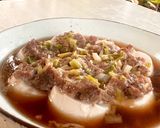 รูปขั้นตอนการทำที่ 4 ของ เต้าหู้หมูสับทรงเครื่่อง (นึ่ง)