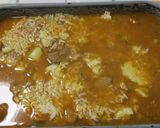 Rakott 🍚 rizses hús 🥔 maradék sertéspörköltből 🍖 recept fázis 2 fotója