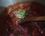 A picture of step 9 of Chicken Manchurian with egg fried rice.