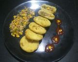 A picture of step 5 of Corn paneer suji kachori.
