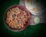 A picture of step 5 of Matar ki chaat.
