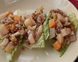 Foto del paso 5 de la receta: Ensalada templada de lentejas, cogollos y ceviche vegano