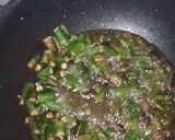 A picture of step 2 of Pyazi bhindi.