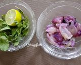 A picture of step 1 of Jamun Mint Cooler.