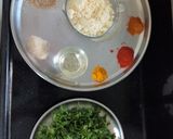 A picture of step 1 of Crispy Kothimbir Vadi.