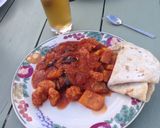 A picture of step 8 of Chicken and aubergine curry.