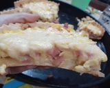 Foto del paso 6 de la receta: Tarta reciclada de fideos, pollo, jamón y queso 🥰