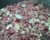 A picture of step 5 of Healthy Beetroot fried rice.