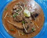A picture of step 4 of Mutton nihari with home made nihari masala.