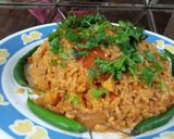 A picture of step 7 of Spicy Pulao😋😋.