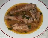 A picture of step 12 of Kenyan Kienyeji chicken pepper soup.