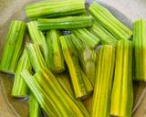 A picture of step 1 of Drumsticks tawa fry.