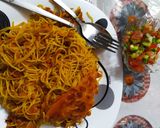 عکس مرحله 1 از دستور ماکارونی با مرغ قارچ 🍄