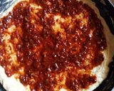 A picture of step 5 of Beef&chicken pizza.
