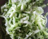 A picture of step 1 of Ridge gourd thecha.