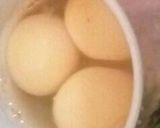 A picture of step 3 of Scrambled eggs with white Rice.