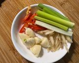 A picture of step 1 of Spicy Stir-Fried Crab Sticks.
