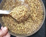 A picture of step 1 of Kathiyawadi Methi Papad ki sabji.