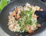 A picture of step 3 of Japanese Salmon Fried Rice.