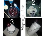 A picture of step 2 of Grape milkshake.