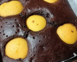 Foto del paso 5 de la receta: Bizcocho de chocolate con melocotón en almíbar
