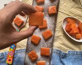 Foto del paso 3 de la receta: Cuadraditos de papaya con masa vegana sin lácteos