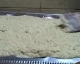 A picture of step 3 of Sooji ki burfi.