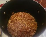 A picture of step 3 of Cabbage and Noodles.