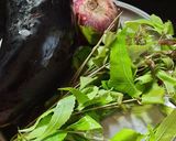 A picture of step 1 of Neem and Eggplant Neem begun.
