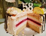 Citromos túrókrémes torta gyümölcszselével recept fázis 5 fotója