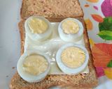 A picture of step 2 of Boiled Egg Sandwich.