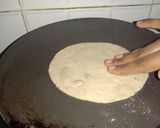A picture of step 5 of Jowar Bhakri (Roti).