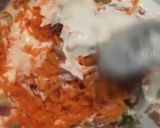 A picture of step 2 of Vegetable appe with red chilli coconut chutney.