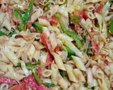 A picture of step 7 of Qeema macaroni.