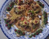 A picture of step 9 of Tortilla papdi chaat.