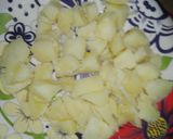 A picture of step 2 of Aloo chana chat.