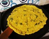 A picture of step 6 of Moong dal dosa.